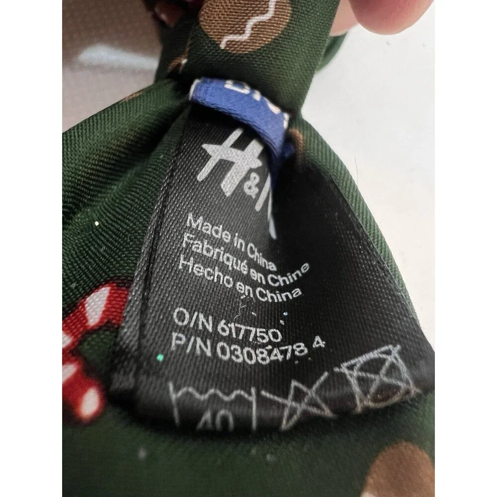 H&M Kids Boys Bow Tie Adjustable Strap Elastic bowtie christmas holiday green